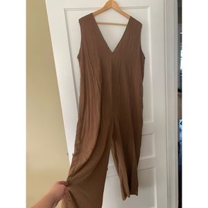 Elizabeth Suzann Mara Jumpsuit in Moss Silk Crepe
